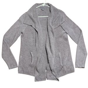 Barefoot Dreams CozyChic Lite Coastal Cardigan in Pewter Gray Sz L
